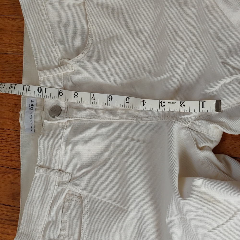 Loft Modern Skinny white corduroy pants size 26, size 2 - Picture 9 of 9